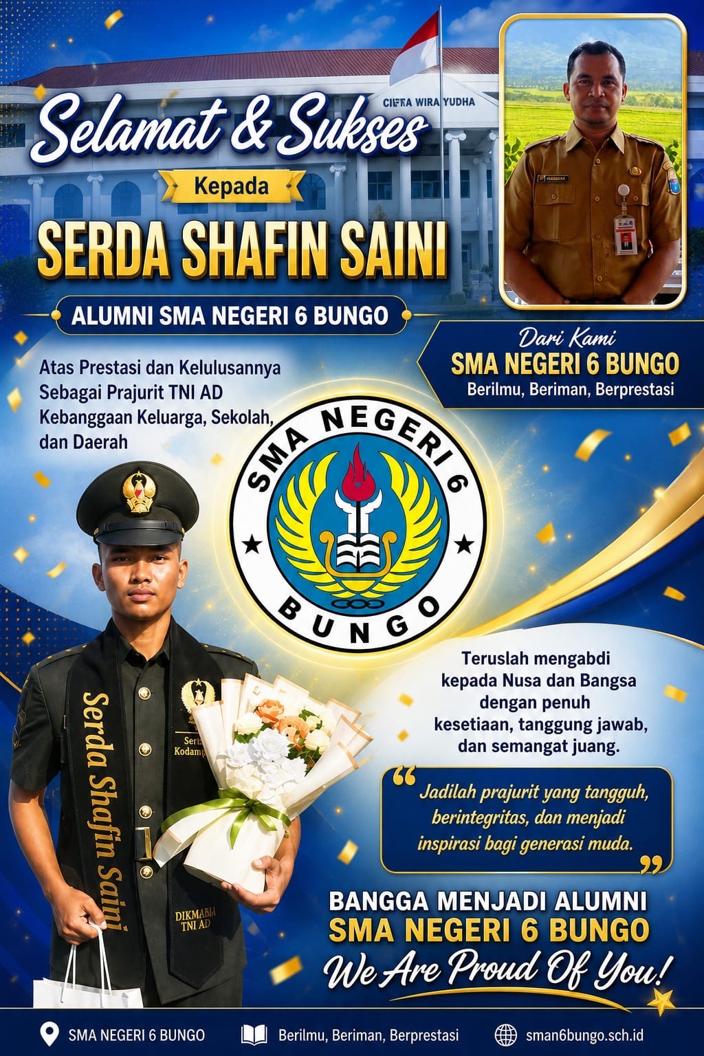 Serda Shafin Saini, Alumni SMA Negeri 6 Bungo yang Kini Mengabdi untuk Negeri
