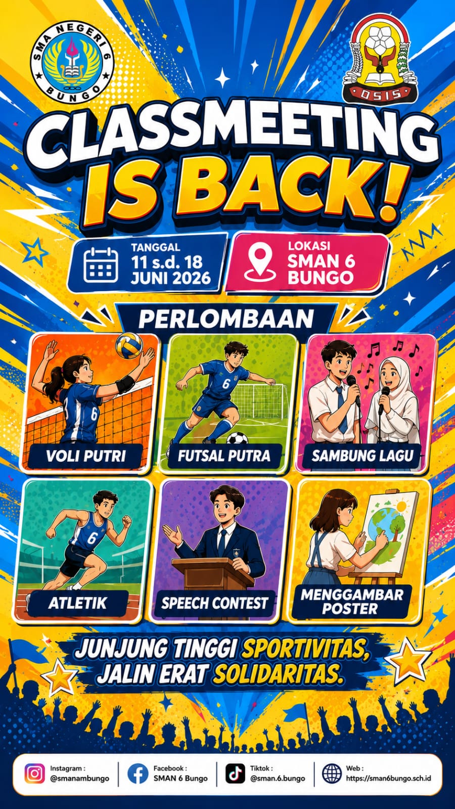 Classmeeting SMAN 6 Bungo Kembali Digelar, Wadah Pengembangan Bakat dan Solidaritas Siswa